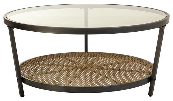 Centre Table Alexandra House Living Brown Glass Iron 91 x 41 x 91 cm