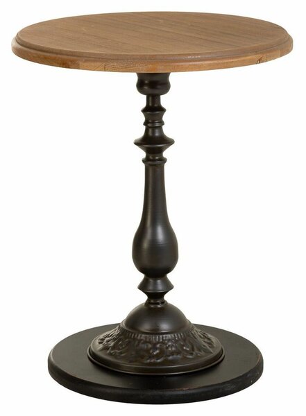 Centre Table Alexandra House Living Black Metal Fir wood MDF Wood 50 x 65 x 50 cm