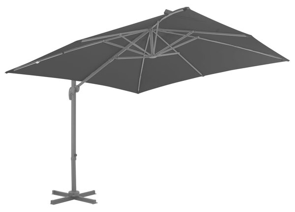 Cantilever Garden Parasol with Aluminium Pole 300x300 cm Anthracite