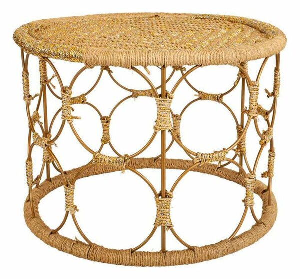 Centre Table Alexandra House Living Brown Rope Iron 60 x 40 x 60 cm