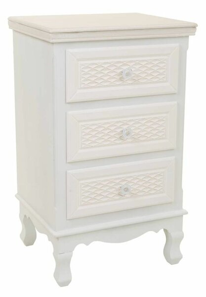 Nightstand Alexandra House Living White Cream 33 x 68 x 41 cm