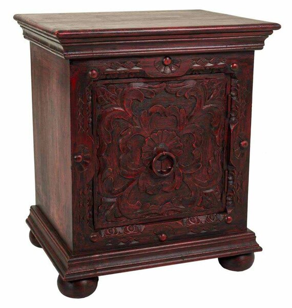 Nightstand Alexandra House Living Red 40 x 59 x 50 cm