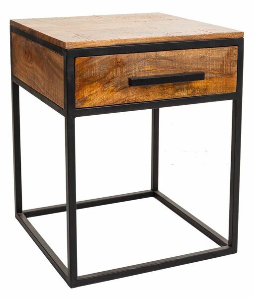 Nightstand Alexandra House Living Brown Black 61 x 57 x 61 cm