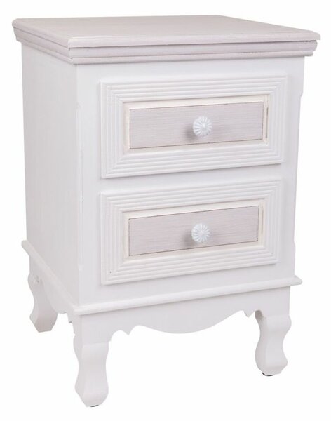 Nightstand Alexandra House Living White 33 x 53 x 37 cm