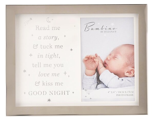 Bambino Metal Plated Read Me A Story Photo Frame Silver