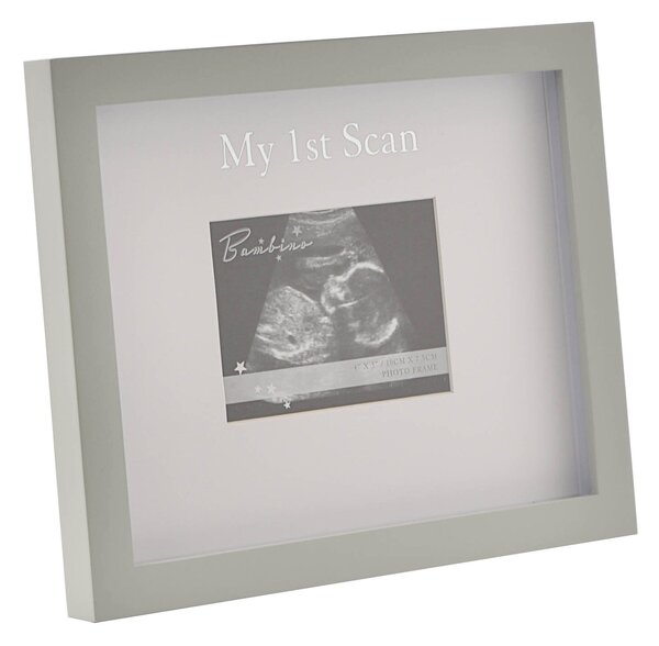 Bambino My 1st Scan Photo Frame in Lidded Gift Box Grey