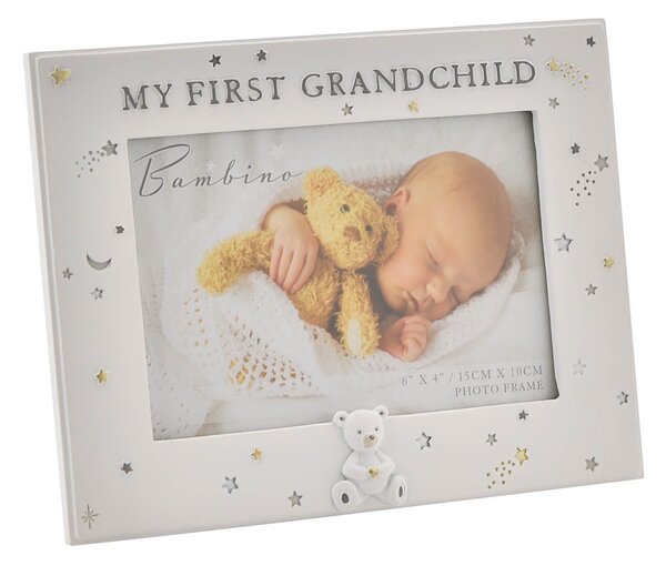 Bambino Resin First Grandchild Photo Frame White