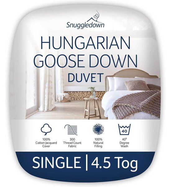 Snuggledown Retreat Hungarian Goose Down 4.5 Tog Summer Duvet