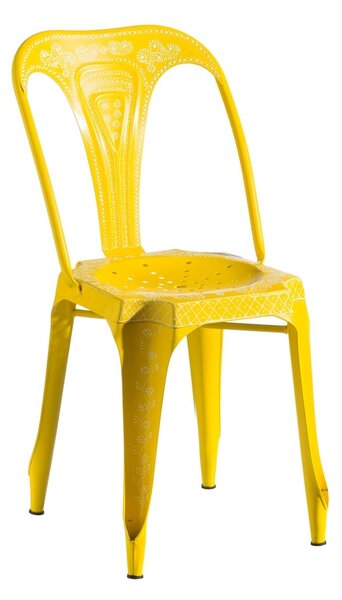 Dining Chair Yellow 41 x 39 x 85 cm