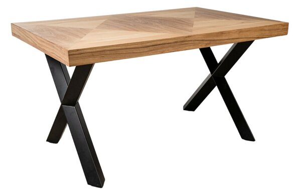 Table Romimex Black Natural Acacia 140 x 77 x 90 cm