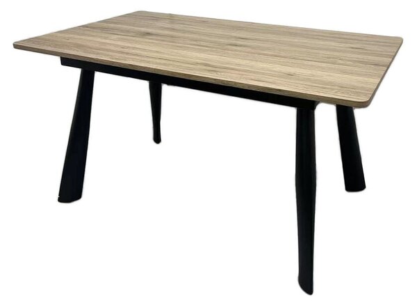 Expandable table Romimex Brown Metal MDF Wood 90 x 76 x 90 cm