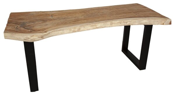 Table Romimex Black Natural Suar wood 200 x 75 x 100 cm