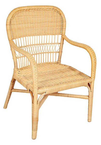 Armchair Romimex Natural Rattan 55 x 87 x 60 cm