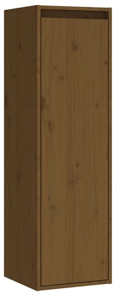 Wall Cabinet Honey Brown 30x30x100 cm Solid Pinewood