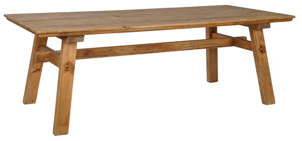 Dining Table Home ESPRIT Brown Natural Wood Pine 220 x 100 x 76 cm