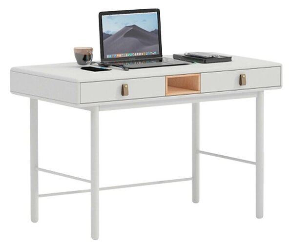 Desk Home ESPRIT White Natural Polyurethane MDF Wood 120 x 60 x 75 cm