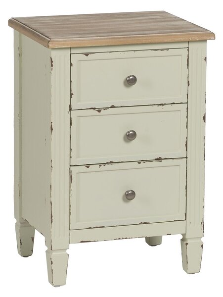 Nightstand Beige Natural Fir wood DMF 45 x 35 x 65 cm