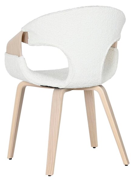 Dining Chair Home ESPRIT White Polyester Wood 55,5 x 67,5 x 80,5 cm