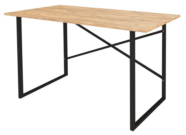 Desk Alexandra House Living Black Oak Metal Wood MDP 120 x 75 x 60 cm industrial