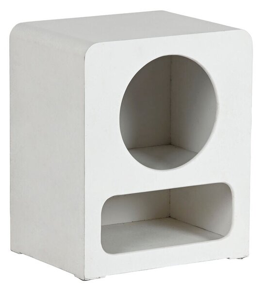 Nightstand Home ESPRIT White MDF Wood 40 x 30 x 48 cm