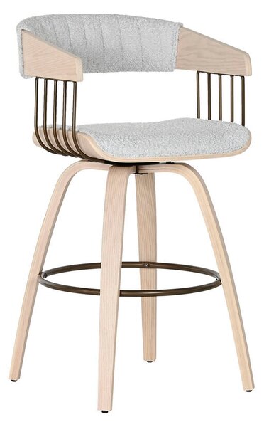 Dining Chair Home ESPRIT Grey Polyester Wood 51 x 55 x 91 cm