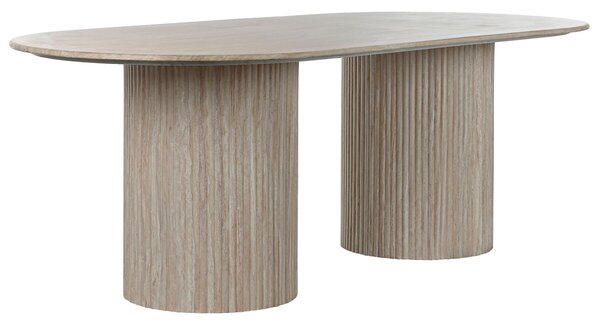 Dining Table Home ESPRIT White Beige Granite MDF Wood 220 x 100 x 75 cm