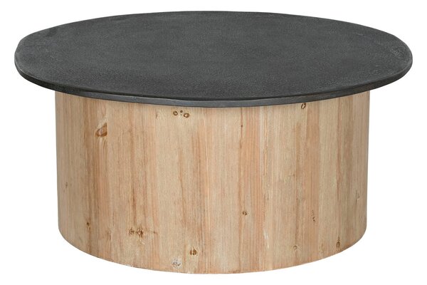 Centre Table Home ESPRIT Natural Dark brown Fir 90 x 90 x 40 cm