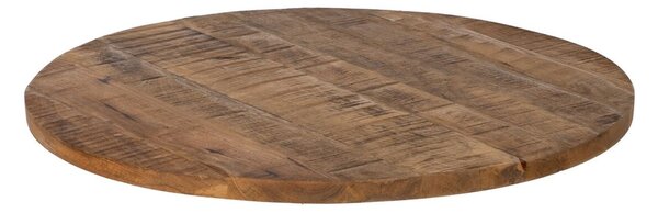 Tabletop Beige Mango wood 80 x 80 x 3 cm Circular Occasional