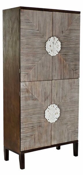 Cupboard DKD Home Decor MB-179372 Dark brown Light brown Fir MDF Wood 86 x 41 x 181 cm