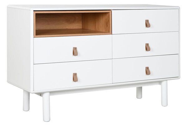 Chest of drawers Home ESPRIT White Natural polypropylene MDF Wood 120 x 40 x 75 cm