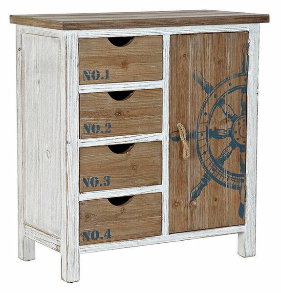 Chest of drawers DKD Home Decor 70 x 35 x 76,5 cm Fir Natural Blue White Rudder