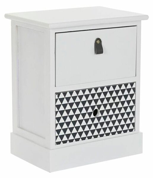 Chest of drawers DKD Home Decor Grey White Paolownia wood (36 x 25 x 44,5 cm)