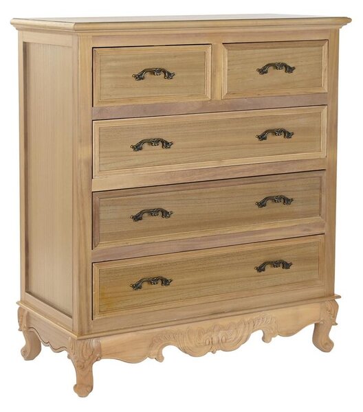 Chest of drawers DKD Home Decor 78,5 x 38 x 90 cm Fir Natural Romantic MDF Wood