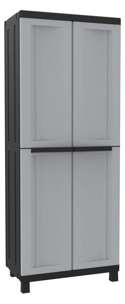 Wardrobe Terry Black/Grey Resin Plastic 68 X 39 X 170 CM