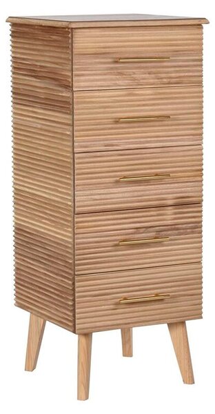 Chest of drawers DKD Home Decor Golden Light brown Wood Paolownia wood MDF Wood Scandi 45 x 40 x 100 cm 42 x 40 x 100 cm