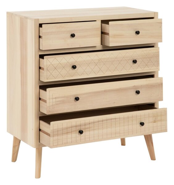 Chest of drawers MARIE 85 x 40 x 95 cm Natural Wood DMF