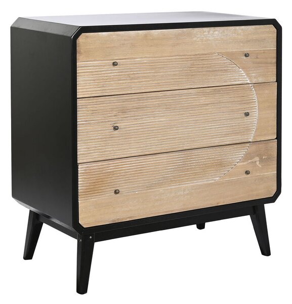 Chest of drawers DKD Home Decor Black Wood Modern (80 x 40 x 79,5 cm)