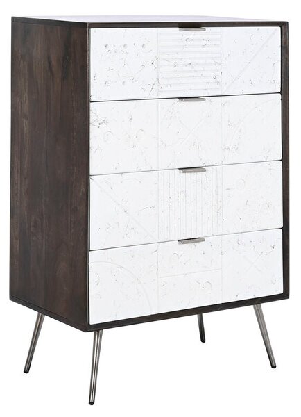 Chest of drawers DKD Home Decor 70 x 40 x 105 cm White Dark brown Mango wood