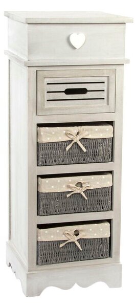 Chest of drawers DKD Home Decor Beige Grey Wood 36 x 31 x 96,7 cm