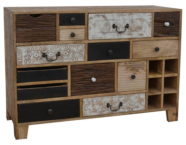 Chest of drawers DKD Home Decor 114 x 39 x 80 cm Metal Colonial Mango wood