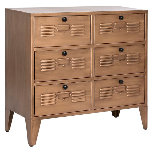 Chest of drawers Home ESPRIT Golden Metal Loft 78 x 34 x 70 cm