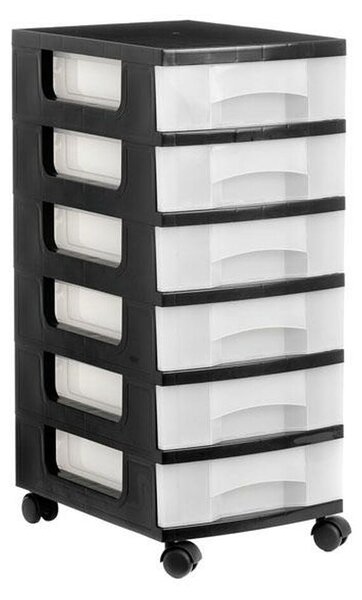 Chest of drawers Archivo 2000 Black polypropylene 39 x 29 x 68,5 cm