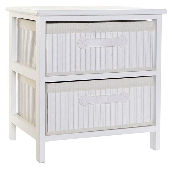 Chest of drawers DKD Home Decor White Bamboo Paolownia wood 42 x 32 x 45 cm