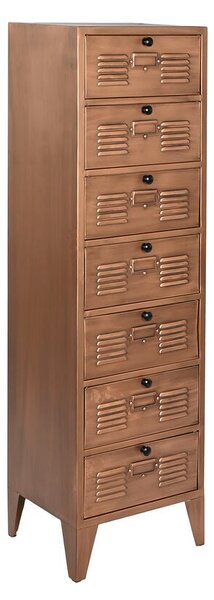 Chest of drawers Home ESPRIT Golden Metal Loft 40 x 34 x 139 cm