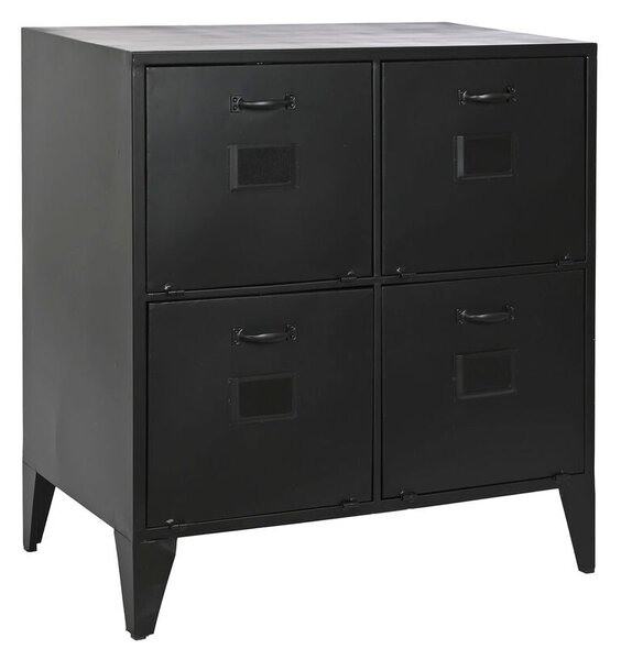 Chest of drawers Home ESPRIT Black Metal Loft 75 x 45 x 80 cm