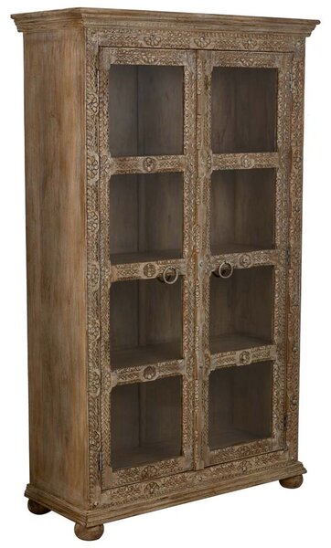 Display Stand Alexandra House Living Glass Iron Mango wood 43 x 180 x 106 cm