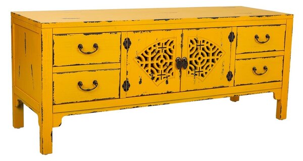 Multipurpose Chest of Drawers Alexandra House Living Yellow Fir wood MDF Wood 40 x 50 x 120 cm