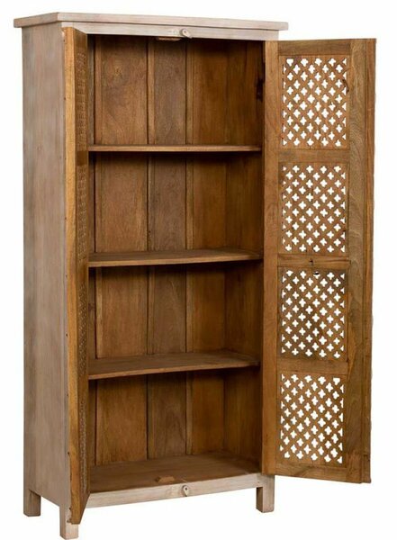 Cupboard Alexandra House Living White Mango wood 40 x 180 x 90 cm