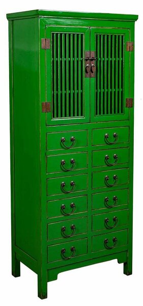 Cupboard Alexandra House Living Green MDF Elm wood 43 x 170 x 70 cm