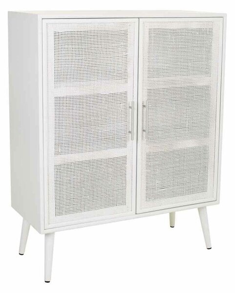 Cupboard Alexandra House Living Silver white wedding Bamboo MDF Wood 37 x 101 x 80 cm